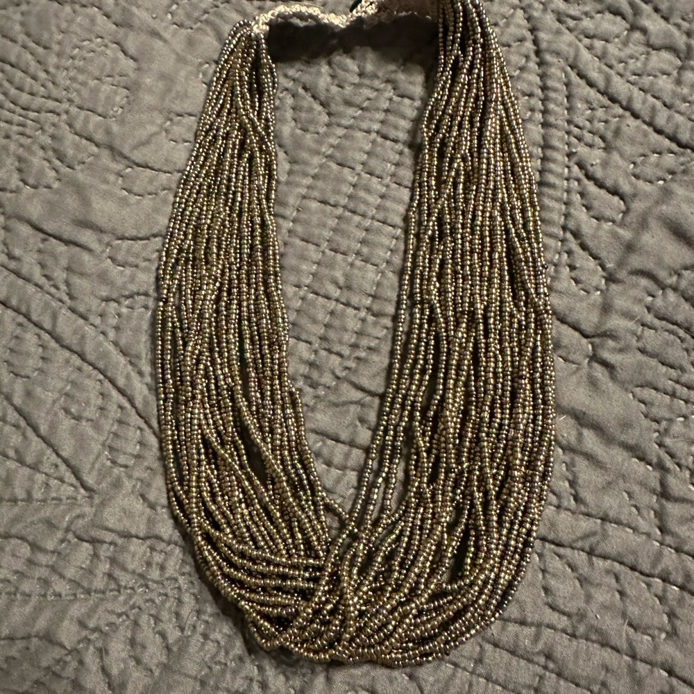 Elegant Multi-Strand Beaded Necklace